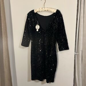 NWT Apricot Black Sparkly dress